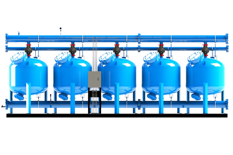 五罐并联全自动浅层沙过滤器